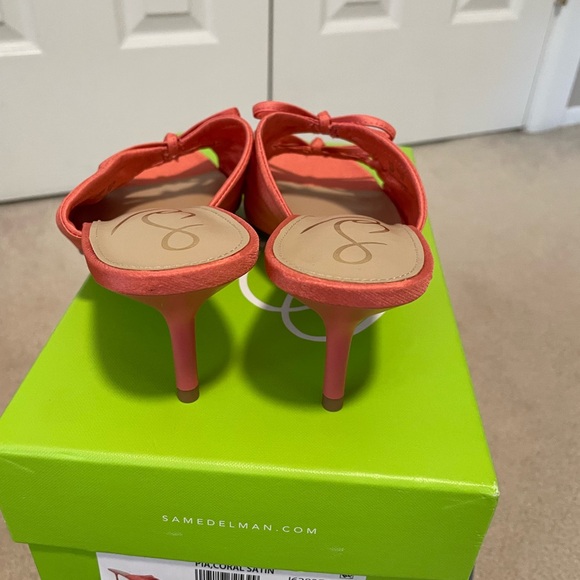 Sam Edelman Red Satin Women's Heels - Picture 2 of 3